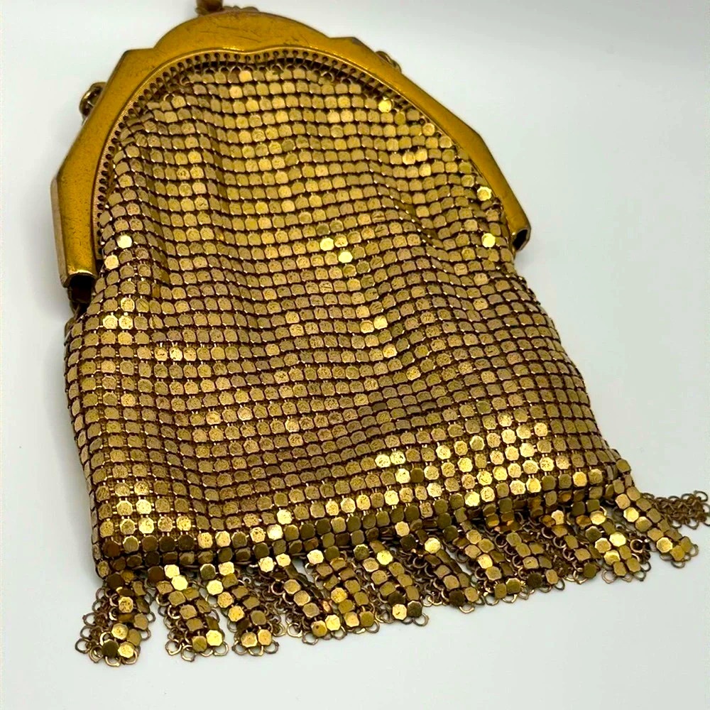 Vintage whithing & Davis C.O gold bag - Picture 4 of 6